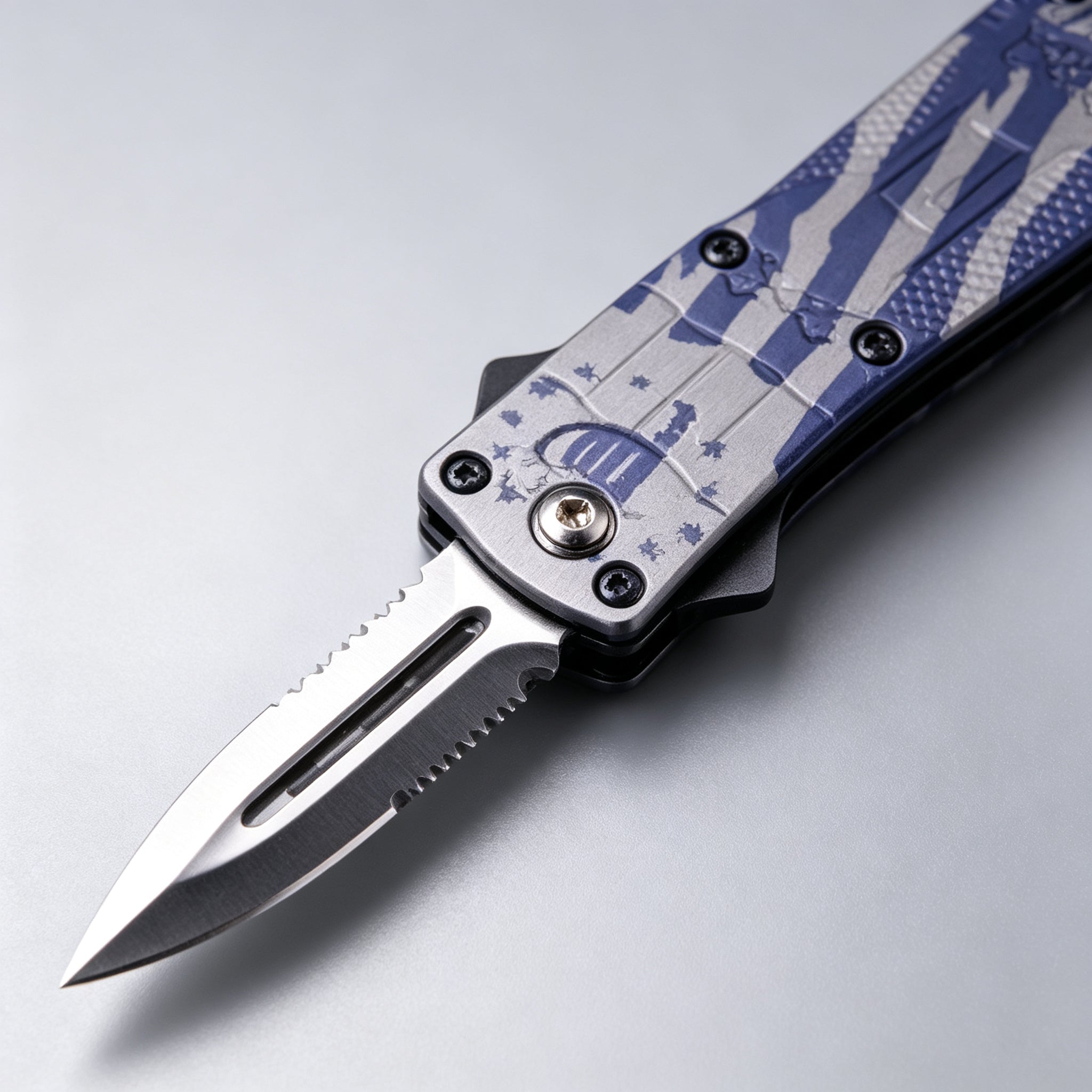 F145-7 Folding Knife Double-Edge Serrated – 170mm · 210g — view 3