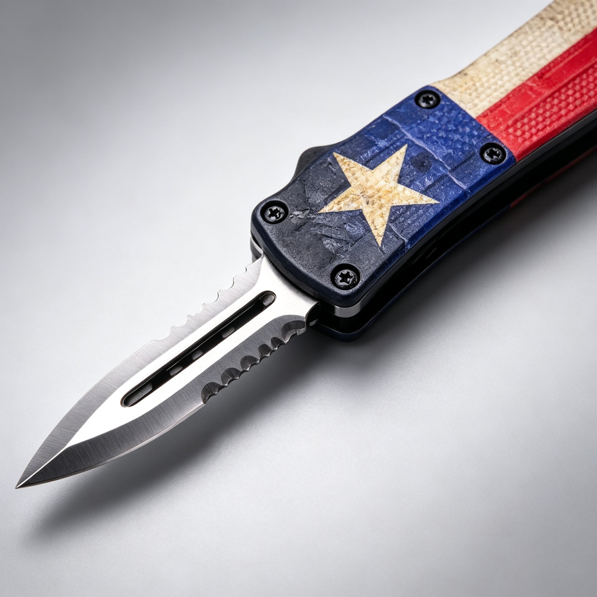F145-6 Folding Knife Double-Edge Serrated – 170mm · 210g — view 3
