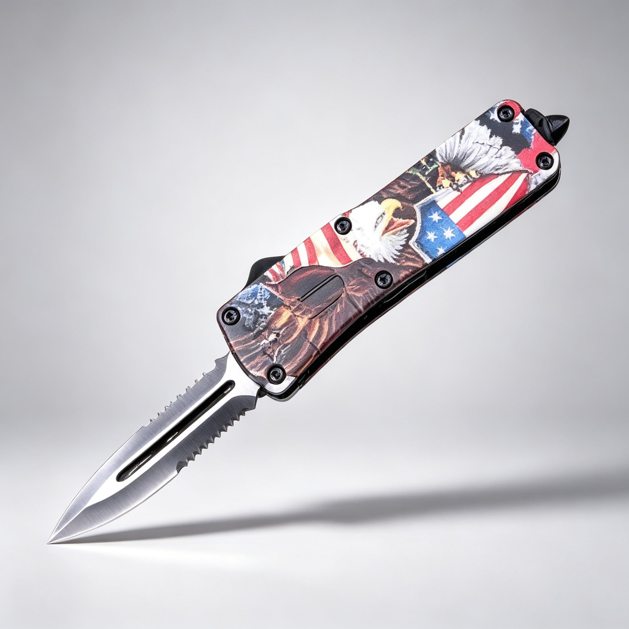 F145-1 Folding Knife Double-Edge Serrated – 170mm · 210g — view 2