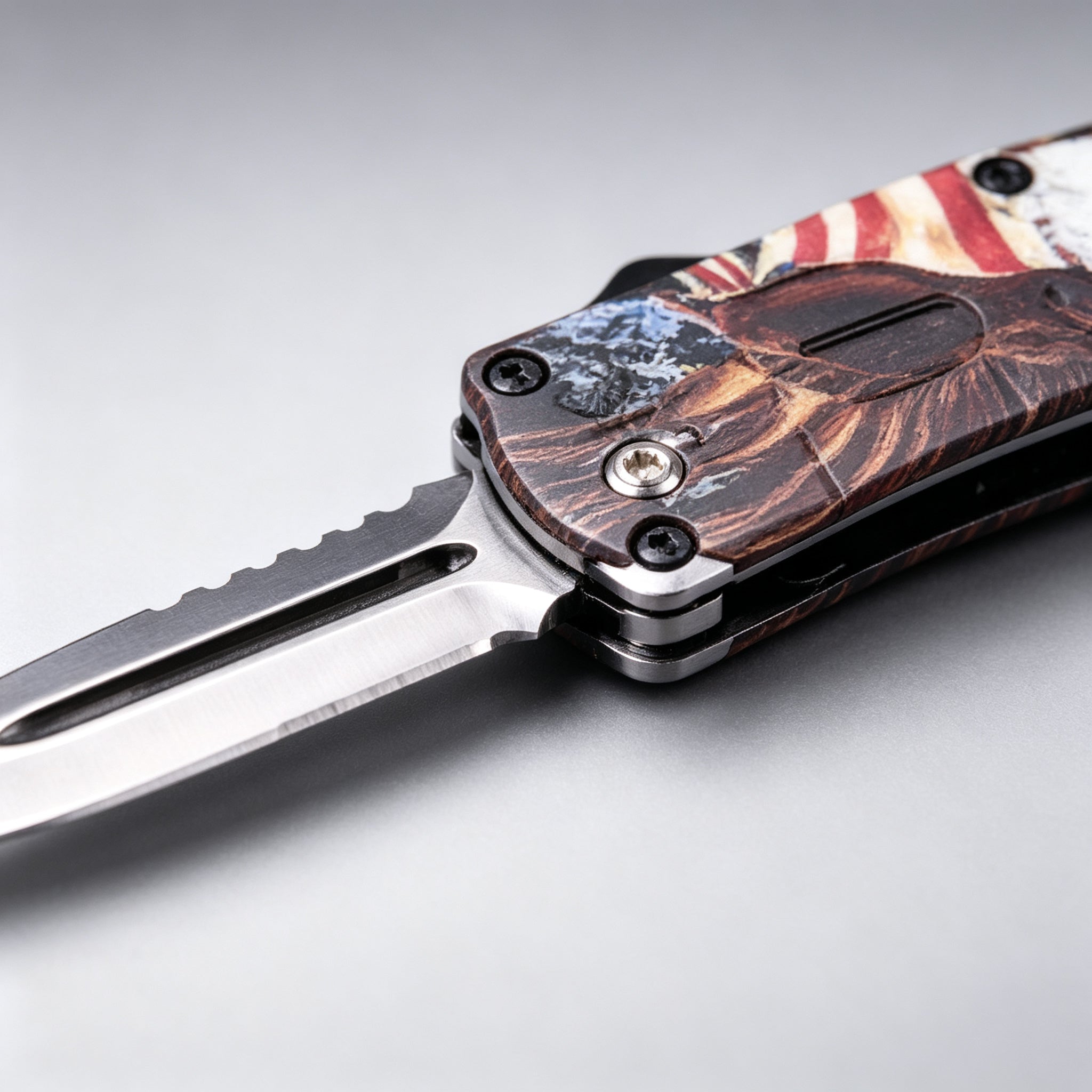 F145-1 Folding Knife Double-Edge Serrated – 170mm · 210g — view 3