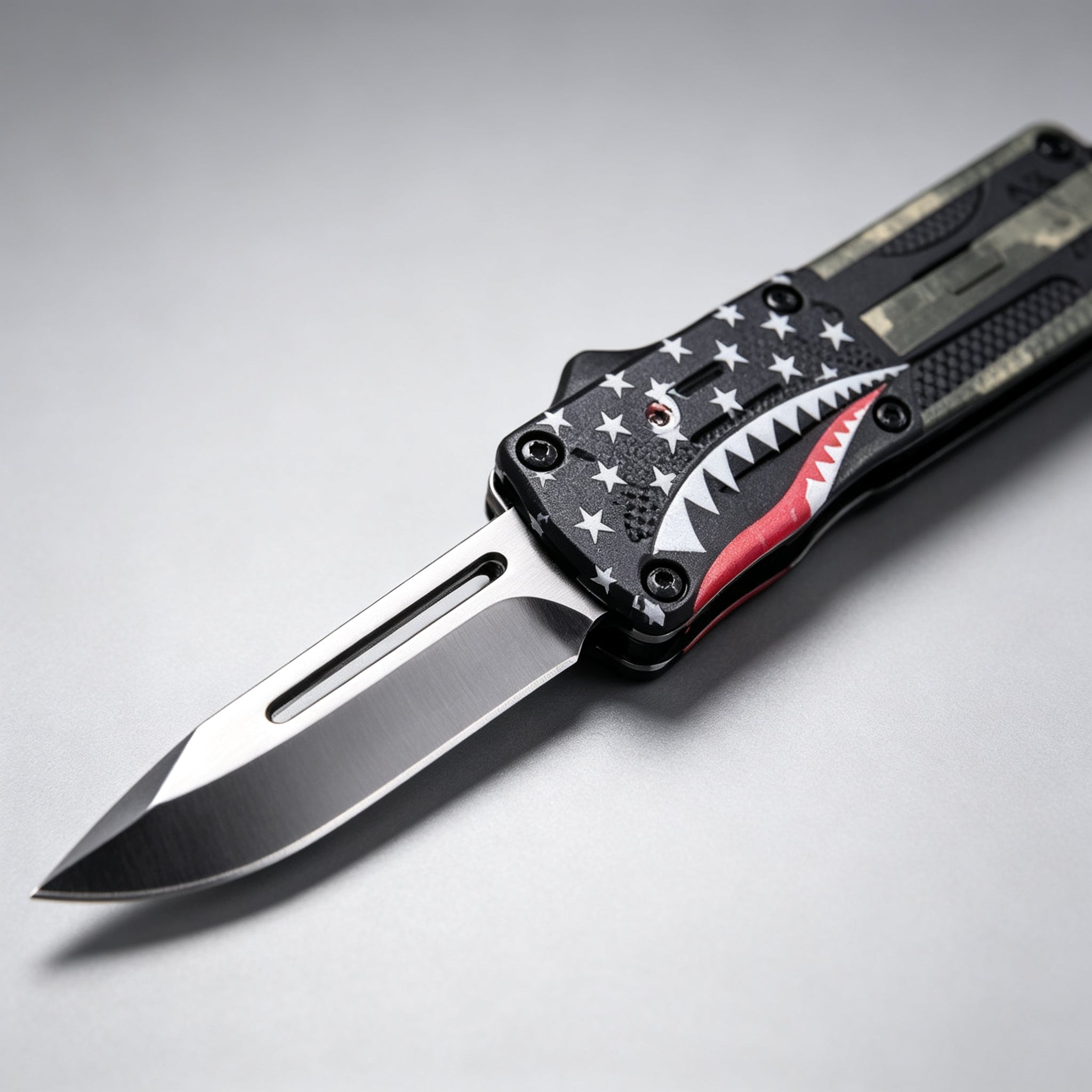 F139 Folding Knife Double-Edge Serrated – 170mm · 227g — view 3