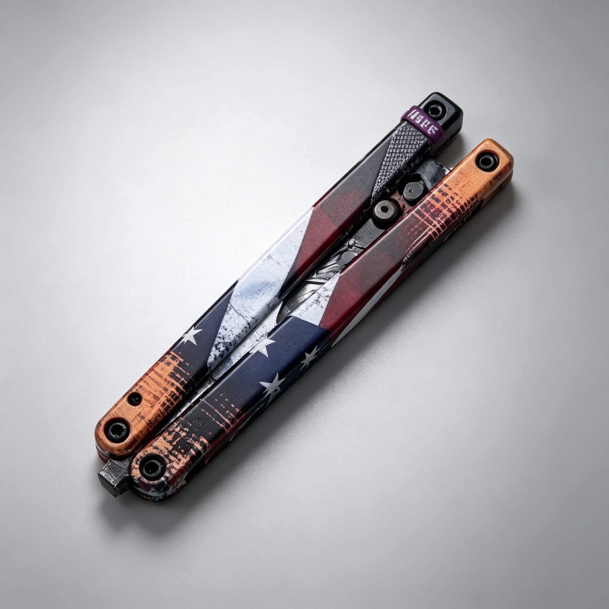 PH02-2 Butterfly Knife – USA Flag — view 2