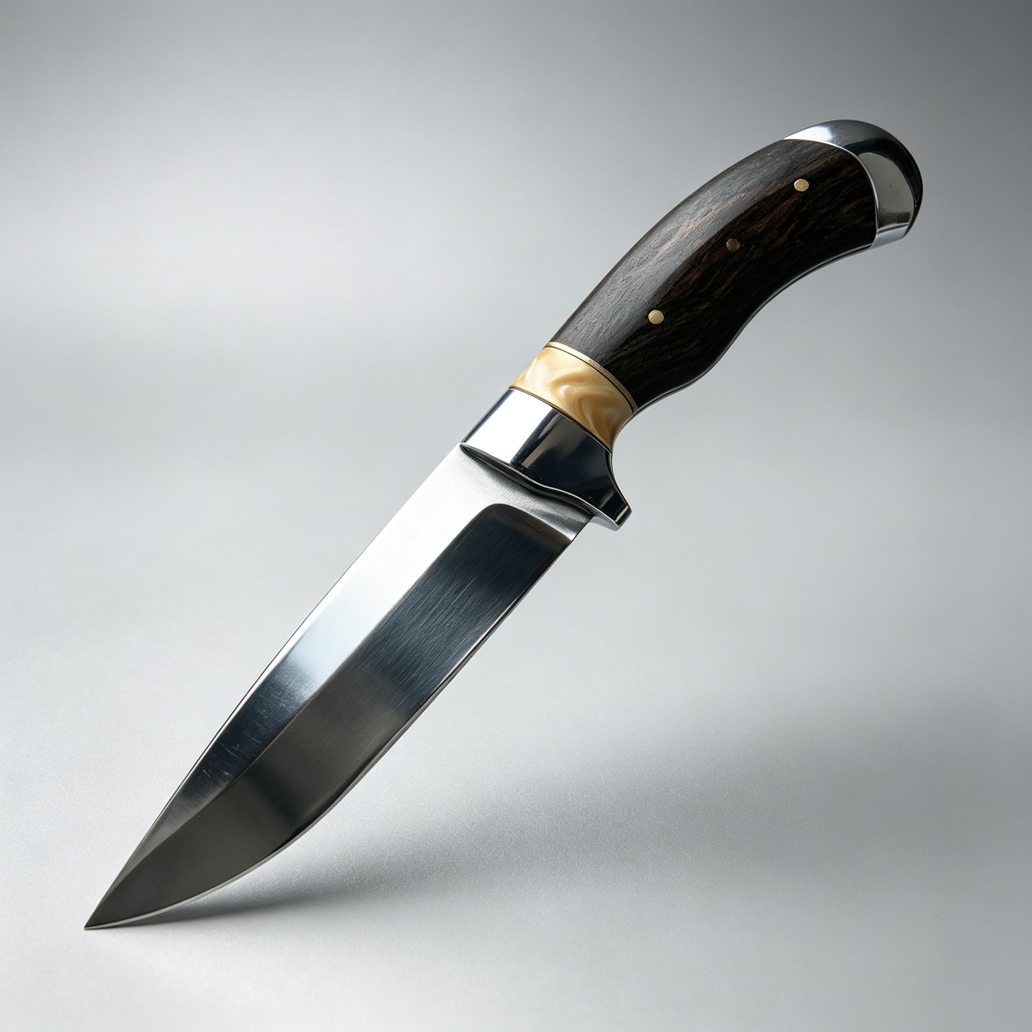 J17 Fixed Blade Outdoor Knife - 3R13 Stainless Steel Resin Wood Handle 315mm — view 2