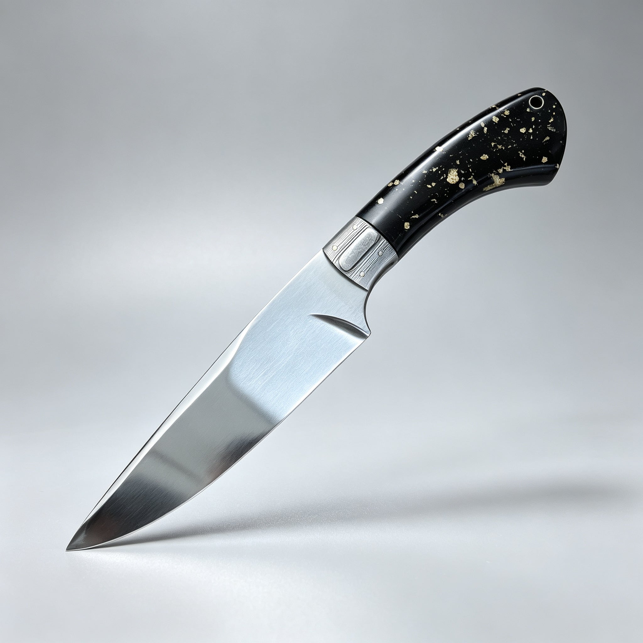 J24 Damascus Fixed Blade Knife - 3R13 Damascus Steel 320mm — view 2